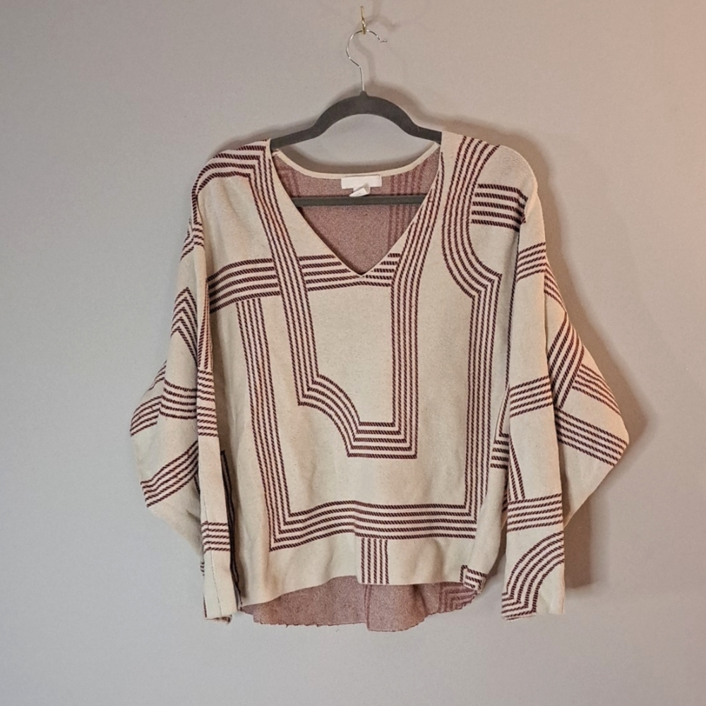H&M comfy patterned v-neck sweater